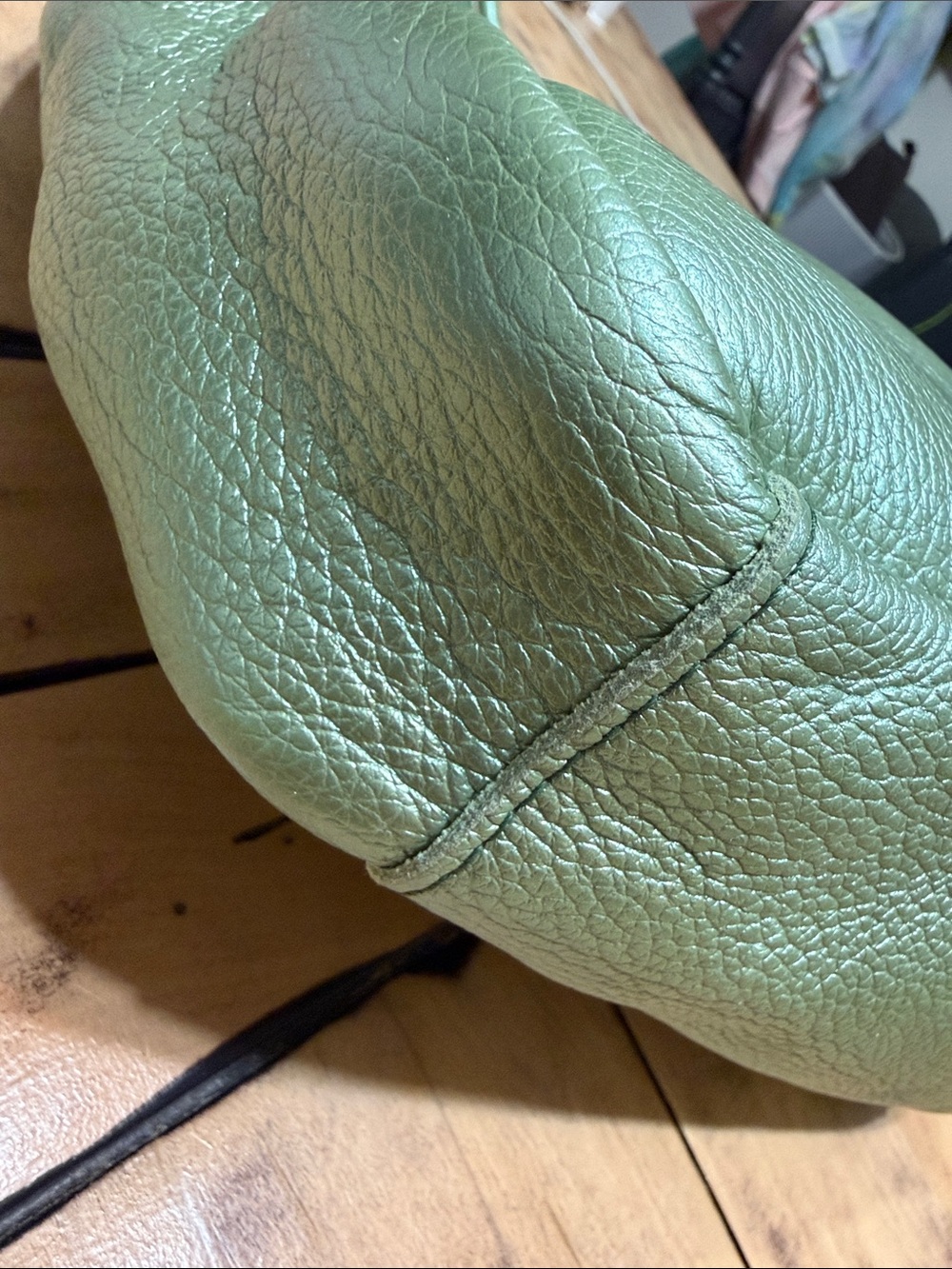 Portland Leather Beetle Madison Shoulder Bag Metallic - Picture 3 of 7